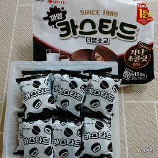 롯데제과 까망카스타드 더블초코 — 5점을 준 리뷰어가 2021년 5월 올린 사용 사진