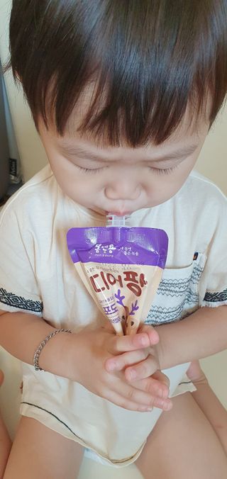 [몸엔용] 우리 아이 건강간식, 달콤한 녹용곤약젤리 디어팡 4종 — 5점을 준 리뷰어가 2021년 8월 올린 사용 사진