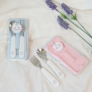 유비맘 스푼포크 케이스 세트 1+1 _컬러랜덤 발송 — 5점을 준 리뷰어가 2021년 2월 올린 사용 사진