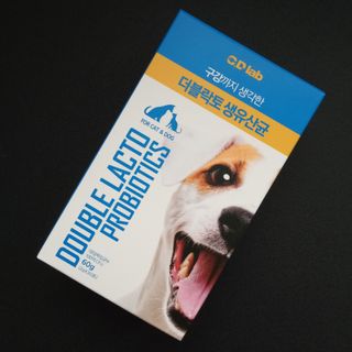 씨디랩 장 건강과 구강 건강을 한 번에 더블락토 강아지 고양이 유산균 — 4점을 준 리뷰어가 2021년 1월 올린 사용 사진