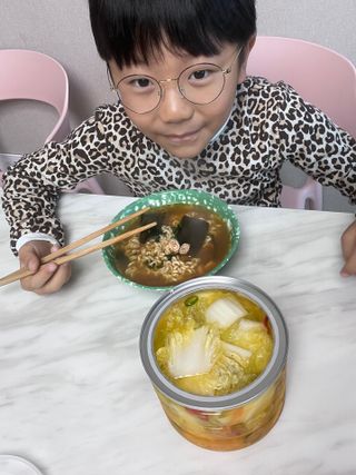 셰프애찬 단호박 백김치 1kg — 5점을 준 리뷰어가 2022년 10월 올린 사용 사진
