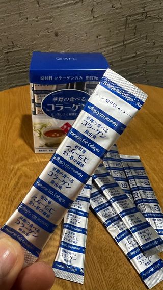 하나마이 100 프로 저분자 피쉬콜라겐 — 5점을 준 리뷰어가 2023년 3월 올린 사용 사진