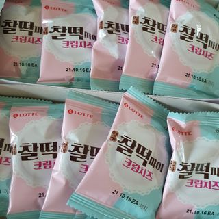 롯데제과 찰떡파이 크림치즈 — 4점을 준 리뷰어가 2021년 6월 올린 사용 사진