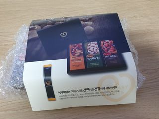 짜먹는 이지견과 짜먹는 이지아몬드, 짜먹는 이지허니피넛, 짜먹는 이지캐슈넛 각 10g X  10포 — 4점을 준 리뷰어가 2021년 3월 올린 사용 사진