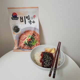 [한면원] 비빔국수 2인분 — 4점을 준 리뷰어가 2022년 8월 올린 사용 사진