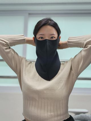 [AVAVE] 어베이브 올인원히트 스포츠 골프 방한 넥워머 마스크 — 5점을 준 리뷰어가 2024년 1월 올린 사용 사진