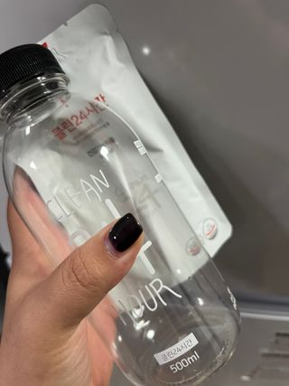클린24시간 1BOX(5포) + 전용보틀(500ml) — 4점을 준 리뷰어가 2022년 10월 올린 사용 사진