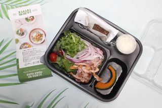 참살이도시락 작심삼일 샐러드도시락 3개 맛보기 새벽배송 또는 택배배송 — 5점을 준 리뷰어가 2021년 8월 올린 사용 사진