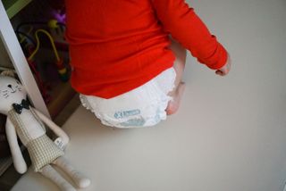 오브맘 밤 프리미엄 아기 기저귀 팬티형 밴드형 — 5점을 준 리뷰어가 2021년 1월 올린 사용 사진