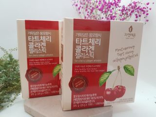 자연에온 가득담은 몽모랑시 타트체리 콜라겐 젤리스틱 — 3.5점을 준 리뷰어가 2021년 1월 올린 사용 사진