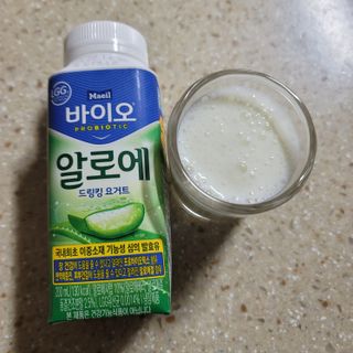 LIVE 매일바이오 알로에 드링킹 요거트 — 5점을 준 리뷰어가 2022년 4월 올린 사용 사진