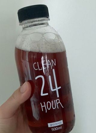 클린24시간 1BOX(5포) + 전용보틀(500ml) — 4점을 준 리뷰어가 2022년 8월 올린 사용 사진