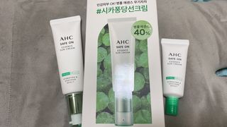 [AHC] 세이프온 에센스 선크림 올리브영 스페셜 증정 기획세트 — 4.5점을 준 리뷰어가 2022년 6월 올린 사용 사진