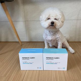 페페로니 2종 세트 클린플러스 덴탈껌 치킨+덕 — 5점을 준 리뷰어가 2021년 8월 올린 사용 사진