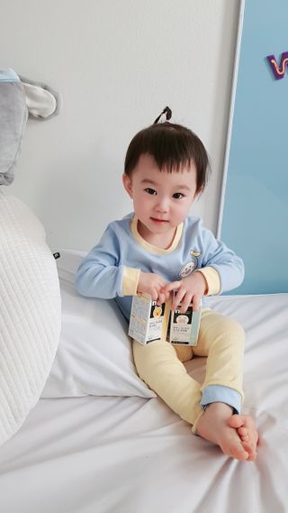 일동제약 마이니 마이니 지니키즈 유산균 츄어블, 멀티비타 set — 5점을 준 리뷰어가 2021년 3월 올린 사용 사진