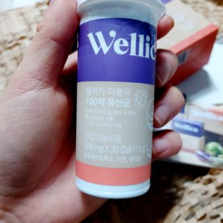 웰리카 더블유 100억 유산균 — 5점을 준 리뷰어가 2020년 12월 올린 사용 사진
