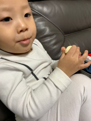 남양유업 드빈치 유기농 아기치즈 1단계 — 5점을 준 리뷰어가 2021년 1월 올린 사용 사진