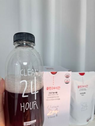 클린24시간 1BOX(5포) + 전용보틀(500ml) — 5점을 준 리뷰어가 2022년 12월 올린 사용 사진