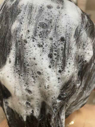 프리마인 더이상 뻣뻣하고 효과없는 탈모샴푸는 NO. 근본부터 케어하는 셀베이스 그린티샴푸(500ml) — 4점을 준 리뷰어가 2023년 5월 올린 사용 사진