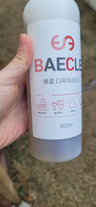 소담스퀘어 상암 장바이오텍(주)  배클 다목적 세정제 — 5점을 준 리뷰어가 2022년 12월 올린 사용 사진