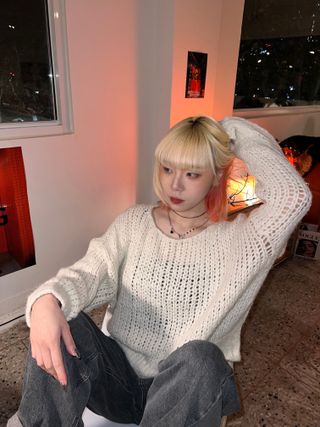 [유니프] 헤어 샤이니 핑크 컬러 트리트먼트240g — 5점을 준 리뷰어가 2023년 11월 올린 사용 사진