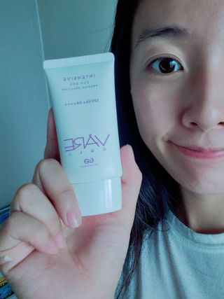 바르셀 톤업 무기자차 자외선차단제 순한 선크림 인텐시브 선 젠 50ml — 5점을 준 리뷰어가 2021년 11월 올린 사용 사진