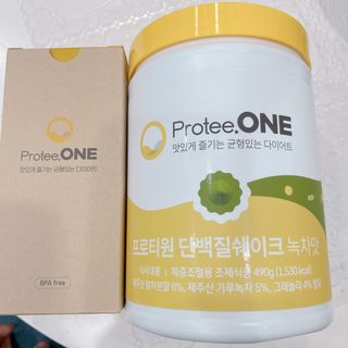 프로티원 단백질쉐이크 녹차맛 2주분 1통+보틀 — 5점을 준 리뷰어가 2021년 4월 올린 사용 사진