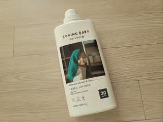 쿠잉베이비 에어워시 세탁세제,섬유유연제 1L — 5점을 준 리뷰어가 2023년 1월 올린 사용 사진