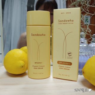 스킨큐어 산다화 유기농 레몬썬크림 — 5점을 준 리뷰어가 2021년 7월 올린 사용 사진