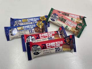이지프로틴바 3종x각 2ea (고단백질바, 멀티단백질바, 식물성단백질바) — 5점을 준 리뷰어가 2024년 3월 올린 사용 사진