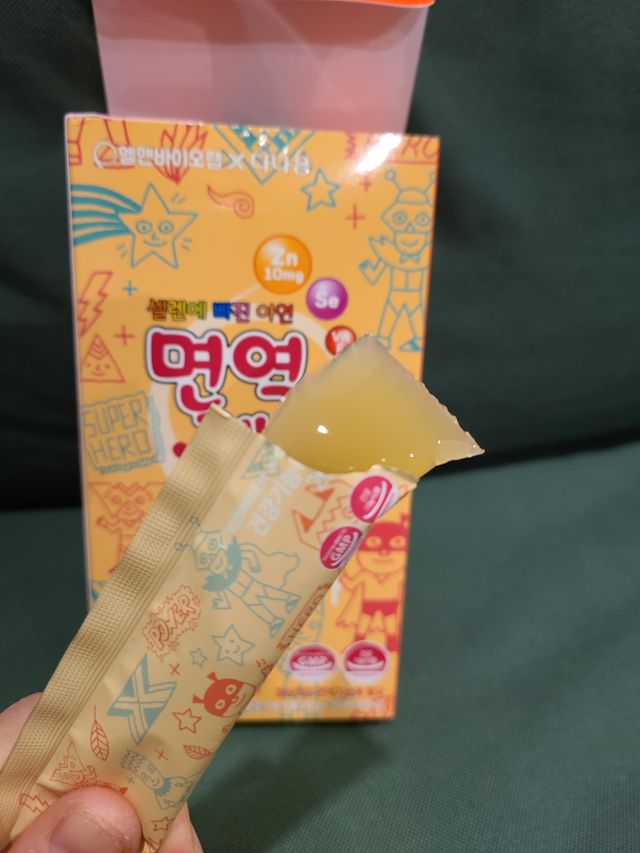 다나음 셀렌에 빠진 아연면역젤리 열대과일맛+사과맛 리뷰 사진
