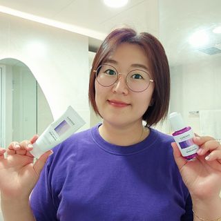 바노바기 코스메틱 바노바기 밀크 씨슬 리페어 세럼 30ml & 크림 50ml — 5점을 준 리뷰어가 2024년 6월 올린 사용 사진