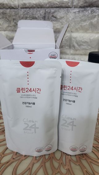 클린24시간 1BOX(5포) + 전용보틀(500ml) — 5점을 준 리뷰어가 2022년 7월 올린 사용 사진