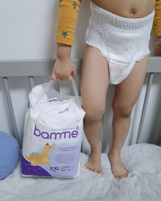 오브맘 밤 프리미엄 아기 기저귀 팬티형 밴드형 — 5점을 준 리뷰어가 2020년 12월 올린 사용 사진