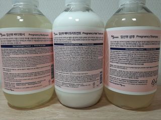 빅그린 임산부 전용라인 3종세트 - 샴푸500ml,트리트먼트500ml,바디워시500ml — 5점을 준 리뷰어가 2022년 8월 올린 사용 사진