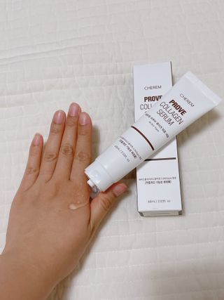 체르엠  프루브 콜라겐 앰플세럼 60ml 1병 — 5점을 준 리뷰어가 2022년 4월 올린 사용 사진