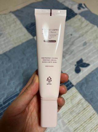 프리마인 선크림만 바꿨을 뿐인데 매일 물 2L챙겨먹고 기초케어 완벽하게 한 물빛피부 완성,셀라브UV프로텍터 — 5점을 준 리뷰어가 2023년 7월 올린 사용 사진