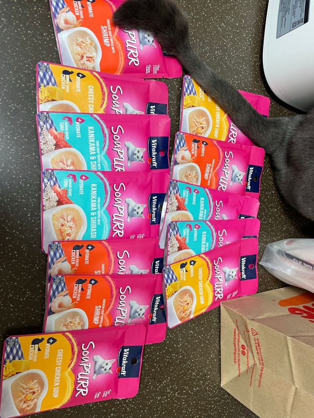 비타크래프트 고양이 수프 50g 3가지맛 x4팩씩 총 12팩 리뷰 사진