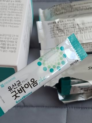 프리마인 유산균 국가지정연구소 선정, 살아있는 생유산균 200억 마리의 힘. 유산균n굿바이옴플러스 — 4점을 준 리뷰어가 2021년 10월 올린 사용 사진