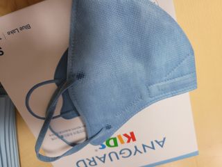 애니가드키즈 새부리형  소형L 5컬러 각 10매입 [크리미베이지, 코튼핑크, 블루레이크, 페일로즈, 민트그린] — 5점을 준 리뷰어가 2022년 2월 올린 사용 사진