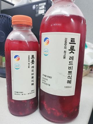 트롯전통식혜 트롯레드비트식혜 1리터 +500리터 — 5점을 준 리뷰어가 2021년 5월 올린 사용 사진