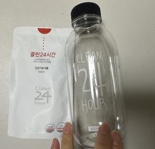 클린24시간 1BOX(5포) + 전용보틀(500ml) — 3점을 준 리뷰어가 2023년 1월 올린 사용 사진