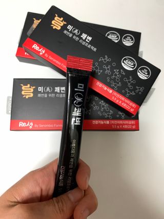 새롬바이오 리생 [미쾌변] 차전자피 식이섬유 건강기능식품 3팩 — 5점을 준 리뷰어가 2021년 6월 올린 사용 사진
