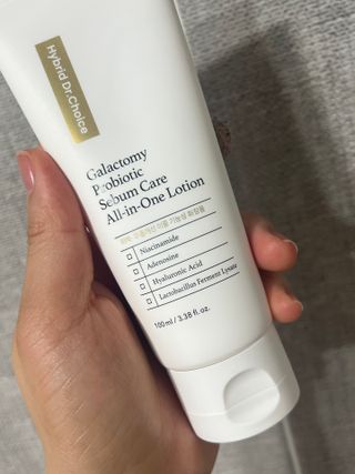 하이브리온 [구매평]닥터초이스 갈락토미 프로바이오틱 세범케어 올인원 로션 1개, 100ml — 5점을 준 리뷰어가 2025년 8월 올린 사용 사진