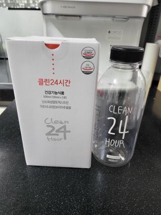 클린24시간 1BOX(5포) + 전용보틀(500ml) — 5점을 준 리뷰어가 2022년 10월 올린 사용 사진