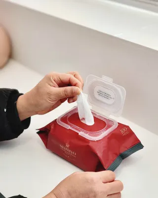 마미요 대용량 플레인 아기물티슈 베이직 캡형 100매 * 10개 — 5점을 준 리뷰어가 2022년 12월 올린 사용 사진