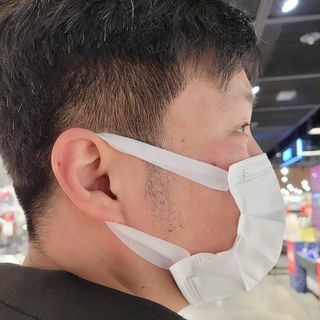 케이퓨리 KF80 덴탈 귀편한 숨쉬기편한 마스크 50매 — 4점을 준 리뷰어가 2023년 4월 올린 사용 사진
