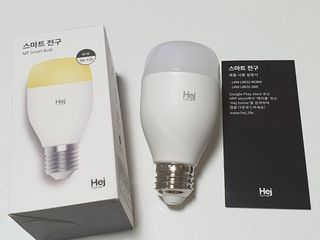 헤이홈 LED전구 화이트 스마트 전구 wifi 연결 스마트폰 연동 음성제어 원격제어 — 4점을 준 리뷰어가 2021년 5월 올린 사용 사진