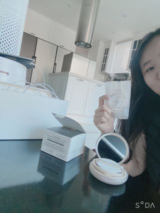 세렌디뷰티 퍼펙트 에어리 래디언스 쿠션 — 4점을 준 리뷰어가 2022년 1월 올린 사용 사진