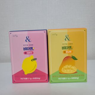 비타앤C 레몬맛, 망고맛 — 5점을 준 리뷰어가 2021년 6월 올린 사용 사진